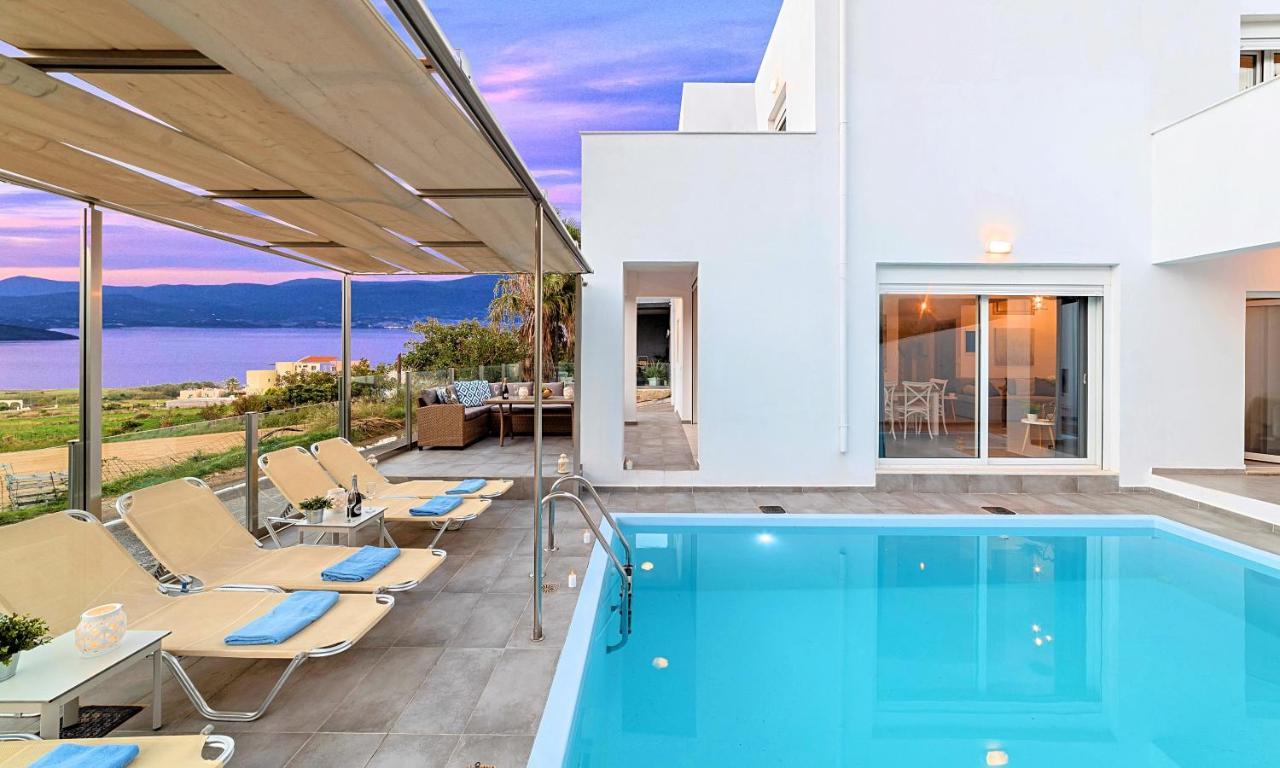 Cretan Sunset Villa Heated Pool Dhrámia Eksteriør billede
