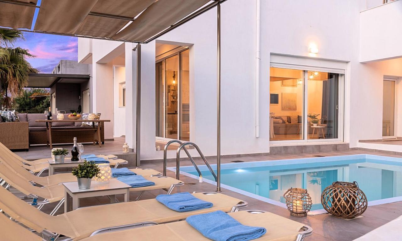 Cretan Sunset Villa Heated Pool Dhrámia Eksteriør billede