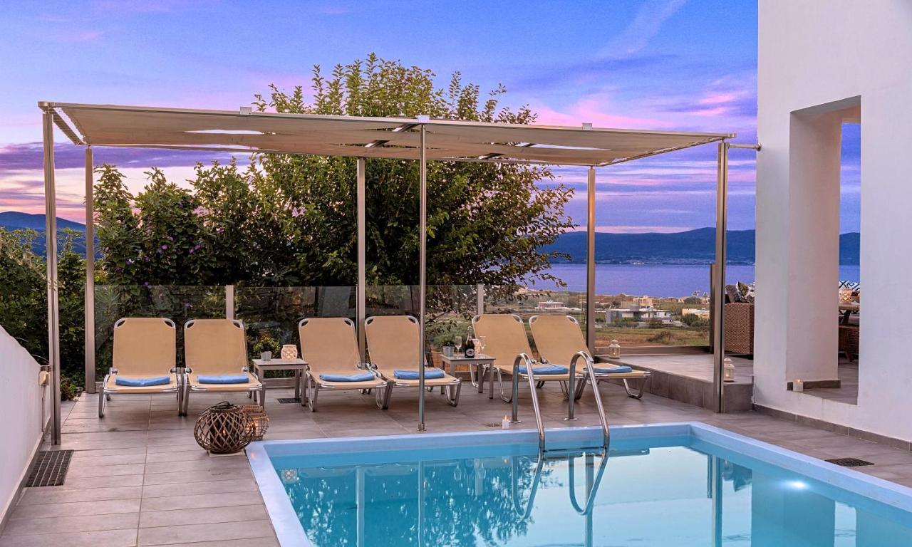 Cretan Sunset Villa Heated Pool Dhrámia Eksteriør billede